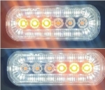 LED Φώτα Οδικής Βοήθειας Φλάς Λάμψη 12V / 24V Λευκό / Πορτοκαλί Εξωτερικά 13cm x 5cm