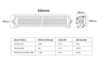 LED Μπάρα Ψυχρό Λευκό 10-30 Volt Υψηλής Ισχύος 50Watt DRL Φλάς Λάμψη Πορτοκαλί Προειδοποιητικό Φως 36cm IP67