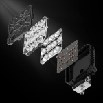 LED Προβολέας SLIM 10-30 Volt Υψηλής Ισχύος 17W Λευκό / DRL Πορτοκαλί 110mm x 110mm x 32mm IP68