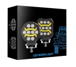 LED Προβολέας SLIM 10-30 Volt Υψηλής Ισχύος 17W Λευκό / DRL Πορτοκαλί 110mm x 110mm x 32mm IP68