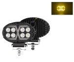 LED Προβολέας SLIM 10-30 Volt Υψηλής Ισχύος Λευκό / DRL Πορτοκαλί 142mm x 42mm IP68