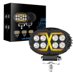 LED Προβολέας SLIM 10-30 Volt Υψηλής Ισχύος Λευκό / DRL Πορτοκαλί 142mm x 42mm IP68