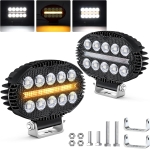 LED Προβολέας SLIM 10-30 Volt Υψηλής Ισχύος Λευκό / DRL Πορτοκαλί 140mm x 88mm x 43mm IP68