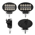 LED Προβολέας SLIM 10-30 Volt Υψηλής Ισχύος Λευκό / DRL Πορτοκαλί 140mm x 88mm x 43mm IP68