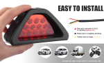 LED Φανάρι Τρίτο Στοπ Κόκκινο για Αυτοκίνητα / Μοτοσυκλέτες 12cm x 6.5cm x 5.5cm