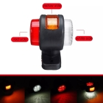 Σετ LED Όγκου Κερατάκια Τριπλά 12V / 24V IP67 Κόκκινό / Λευκό / Πορτοκαλί 85mm x 80mm x 68mm