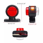 Σετ LED Όγκου Κερατάκια Τριπλά 12V / 24V IP67 Κόκκινό / Λευκό / Πορτοκαλί 85mm x 80mm x 68mm