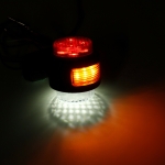 Σετ LED Όγκου Κερατάκια Τριπλά 12V / 24V IP67 Κόκκινό / Λευκό / Πορτοκαλί 85mm x 80mm x 68mm