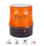 LED Φάρος Πορτοκαλί με 4 Μπαταρίες ΑΑ και Μαγνήτη 115mm x 95mm