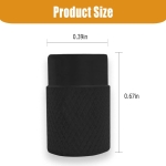 Καπάκια Βαλβίδων Αλουμινίου Μαύρο 4τμχ. 17mm x 10mm