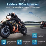 Ασύρματο Ακουστικό Κράνους Μοτοσυκλέτας Bluetooth με Αμφίδρομη Ενδοεπικοινωνία και Έξυπνη Ακύρωση Θορύβου 1 τεμ.