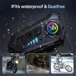 Ασύρματο Ακουστικό Κράνους Μοτοσυκλέτας Bluetooth με Αμφίδρομη Ενδοεπικοινωνία και Έξυπνη Ακύρωση Θορύβου 1 τεμ.
