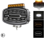 LED Προβολέας 10-30 Volt 55W με Ενσωματωμένο STROBE Οδικής Βοήθειας Λευκό / Λευκό - Λευκό / Πορτοκαλί IP68 E4 245mm x 167mm x 90mm