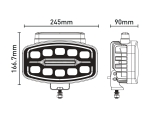 LED Προβολέας 10-30 Volt 55W με Ενσωματωμένο STROBE Οδικής Βοήθειας Λευκό / Λευκό - Λευκό / Πορτοκαλί IP68 E4 245mm x 167mm x 90mm