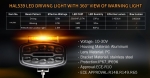 LED Προβολέας 10-30 Volt 55W με Ενσωματωμένο STROBE Οδικής Βοήθειας Λευκό / Λευκό - Λευκό / Πορτοκαλί IP68 E4 245mm x 167mm x 90mm