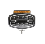 LED Προβολέας 10-30 Volt 55W με Ενσωματωμένο STROBE Οδικής Βοήθειας Λευκό / Λευκό - Λευκό / Πορτοκαλί IP68 E4 245mm x 167mm x 90mm