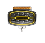 LED Προβολέας 10-30 Volt 55W με Ενσωματωμένο STROBE Οδικής Βοήθειας Λευκό / Λευκό - Λευκό / Πορτοκαλί IP68 E4 245mm x 167mm x 90mm