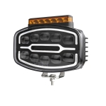 LED Προβολέας 10-30 Volt 55W με Ενσωματωμένο STROBE Οδικής Βοήθειας Λευκό / Λευκό - Λευκό / Πορτοκαλί IP68 E4 245mm x 167mm x 90mm