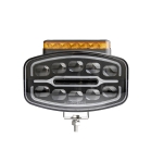 LED Προβολέας 10-30 Volt 55W με Ενσωματωμένο STROBE Οδικής Βοήθειας Λευκό / Λευκό - Λευκό / Πορτοκαλί IP68 E4 245mm x 167mm x 90mm