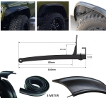 Λαστιχένιο Προστατευτικό Φτερού για Τζιπ / Offroad / SUV / Van 3m x 8cm Μαύρο