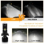 LED KIT Λάμπες Αυτοκινήτου Y10 Νέας Γενιάς H4 50W 6400Lm 6000K Λαμπτήρες Πορείας LED Headlights 12V / 24V Can Bus 360°