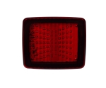 LED Φανάρι Ομίχλης / Όγκου Κόκκινο 12V / 24V E-Mark 130mm x 110mm x 35mm