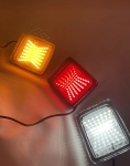 LED Φανάρι Ομίχλης / Όγκου Κόκκινο 12V / 24V E-Mark 130mm x 110mm x 35mm