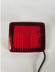 LED Φανάρι Ομίχλης / Όγκου Κόκκινο 12V / 24V E-Mark 130mm x 110mm x 35mm
