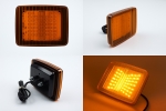 LED Φανάρι Ομίχλης / Όγκου Πορτοκαλί 12V / 24V E-Mark 130mm x 110mm x 35mm