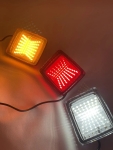 LED Φανάρι Ομίχλης / Όγκου Πορτοκαλί 12V / 24V E-Mark 130mm x 110mm x 35mm