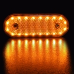 LED Φωτιστικό Πλευρικής Σήμανσης Πορτοκαλί με Βάση 12V - 24V 115mm x 10mm