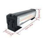 Led Μπάρα Σετ Οδικής Βοήθειας Πορτοκαλί 16cm 2 τεμάχια με κοντρόλερ Controller