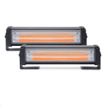 Led Μπάρα Σετ Οδικής Βοήθειας Πορτοκαλί 16cm 2 τεμάχια με κοντρόλερ Controller