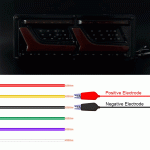 Σετ Πίσω Φανάρια LED Αριστερό - Δεξιό 12V / 24V με Δυναμικό Φλας Νέον Εφέ 32cm x 13cm για Λεωφορείο / Φορτηγό / Ρυμουλκούμενα / Τροχόσπιτα