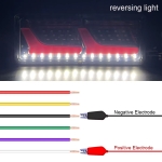 Σετ Πίσω Φανάρια LED Αριστερό - Δεξιό 12V / 24V με Δυναμικό Φλας Νέον Εφέ 32cm x 13cm για Λεωφορείο / Φορτηγό / Ρυμουλκούμενα / Τροχόσπιτα