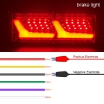 Σετ Πίσω Φανάρια LED Αριστερό - Δεξιό 12V / 24V με Δυναμικό Φλας Νέον Εφέ 32cm x 13cm για Λεωφορείο / Φορτηγό / Ρυμουλκούμενα / Τροχόσπιτα