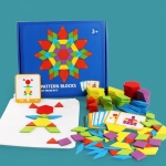 Πολύχρωμο Ξύλινο Τρισδιάστατο Παζλ MONTESSORI που Αναπτύσσει τη Δημιουργικότητα, τη Φαντασία και την Επιδεξιότητα