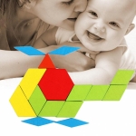 Πολύχρωμο Ξύλινο Τρισδιάστατο Παζλ MONTESSORI που Αναπτύσσει τη Δημιουργικότητα, τη Φαντασία και την Επιδεξιότητα