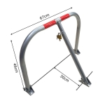 Μπάρα Στάθμευσης - Βάση Ασφάλισης Χώρου Στάθμευσης με Λουκέτο  67cm x 46cm x 30cm