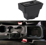 Δερμάτινο Υποβραχιόνιο για Opel Astra J 2009–2018 MK4 - Οικολογικό δέρμα - Μαύρο