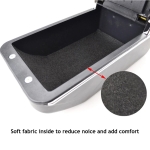 Δερμάτινο Υποβραχιόνιο για VW Golf V 2003–2009 / VW Golf VI 2008–2013 / VW Jetta V 2005–2010 - Οικολογικό δέρμα - Μαύρο