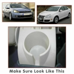 Δερμάτινο Υποβραχιόνιο για VW Golf V 2003–2009 / VW Golf VI 2008–2013 / VW Jetta V 2005–2010 - Οικολογικό δέρμα - Μαύρο