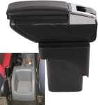 Δερμάτινο Υποβραχιόνιο για Ford Focus MK2 2005–2011 - Οικολογικό δέρμα - Μαύρο