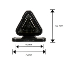 LED Σετ Όγκου Κερατάκι Τρίγωνο Φιμέ 12V / 24V IP67 Κόκκινό / Λευκό 6.5cm