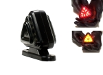 LED Σετ Όγκου Κερατάκι Τρίγωνο Φιμέ 12V / 24V IP67 Κόκκινό / Πορτοκαλί 6.5cm