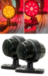 Σετ LED Φιμέ Όγκου 18 SMD Κερατάκι 12V / 24V IP66 Κόκκινό / Πορτοκαλί 120mm x 90mm x 90 mm