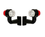 Σετ LED Όγκου 18 SMD Κερατάκια 12V / 24V IP67 Κόκκινό / Λευκό 191mm x 79mm