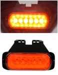 LED Όγκου Πλευρικής Σήμανσης με Βάση Πορτοκαλί 12V / 24V IP68 132mm x 46mm