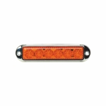 LED Όγκου Χρωμιωμένο με 6 LED 12V / 24V IP68 Πορτοκαλί 132mm х 46mm