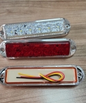 LED Όγκου Χρωμιωμένο με 6 LED 12V / 24V IP68 Πορτοκαλί 132mm х 46mm